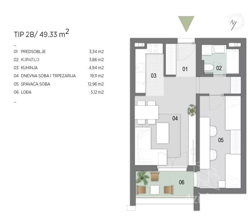 Dvosoban stan | 4zida