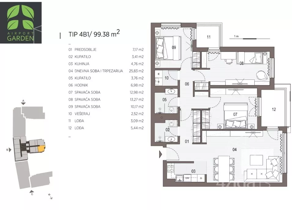 Četvorosoban stan | 4zida