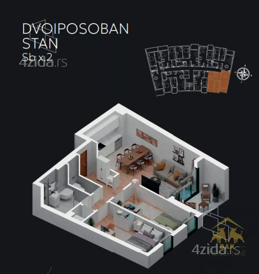 Dvoiposoban stan | 4zida