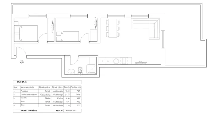 Jednoiposoban stan | 4zida