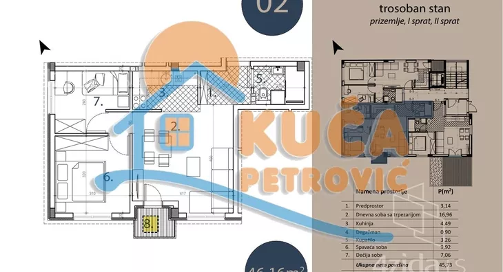 Trosoban stan | 4zida