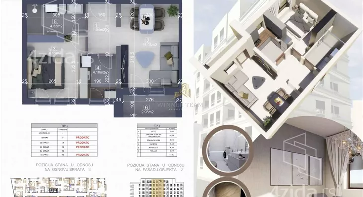 Jednosoban stan | 4zida