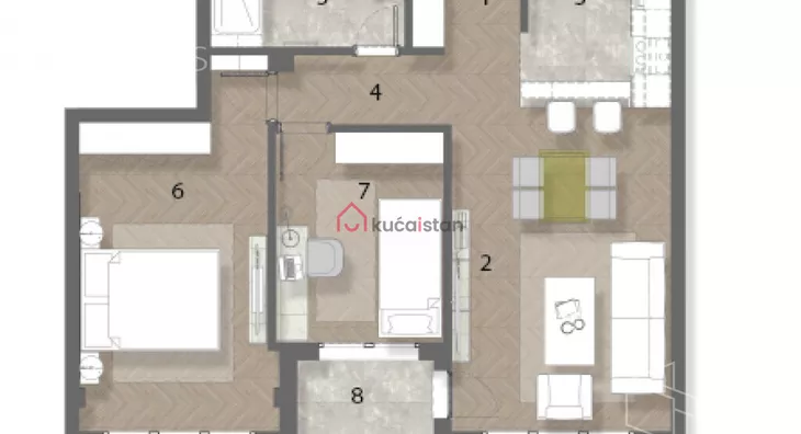 Trosoban stan | 4zida