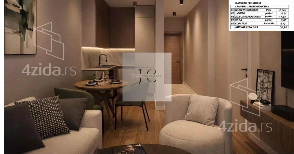 Jednoiposoban stan | 4zida