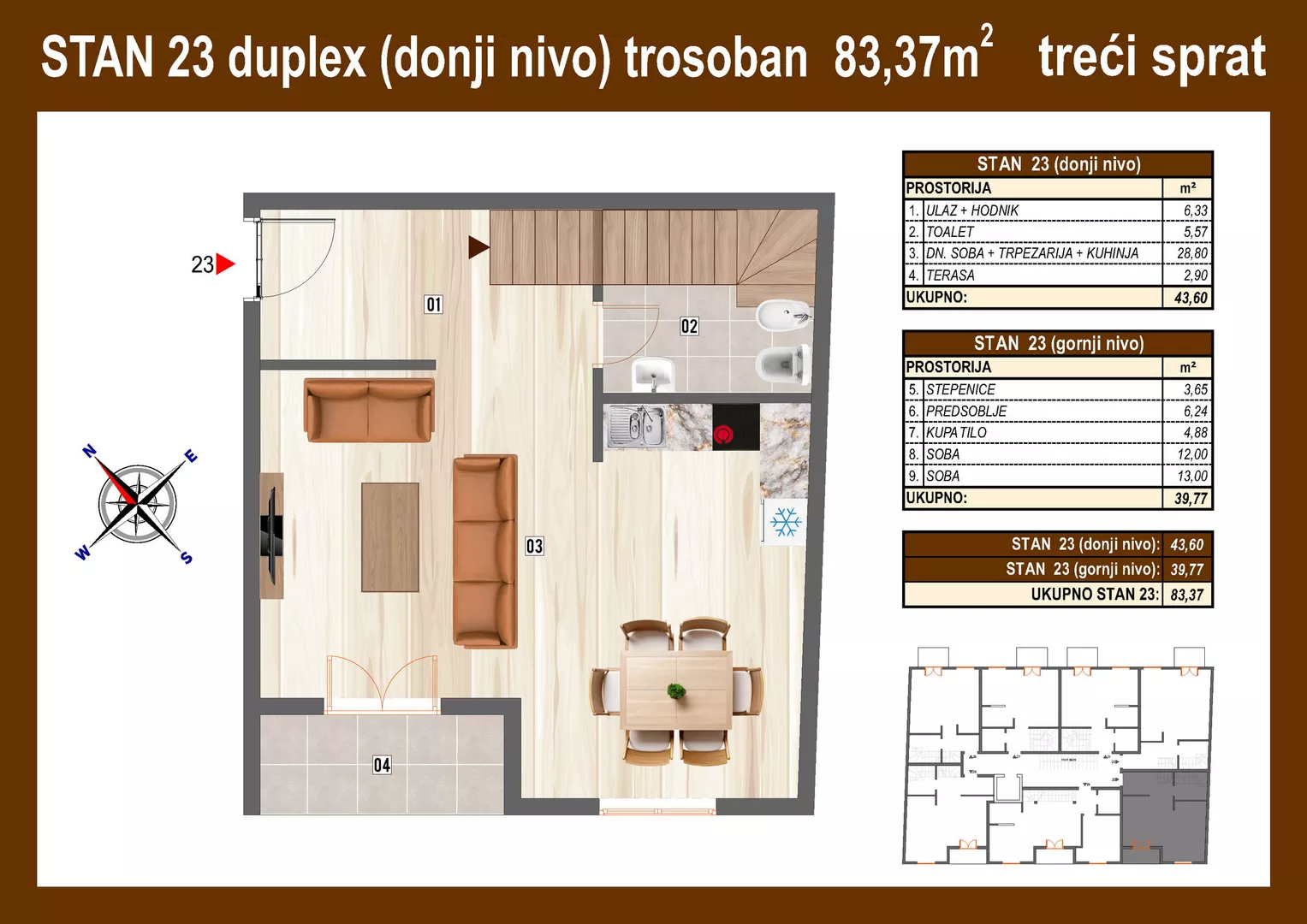Trosoban stan | 4zida