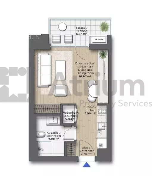 Jednosoban stan | 4zida