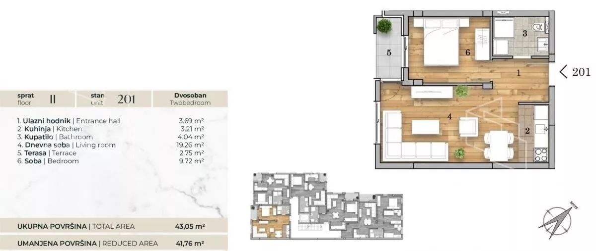 Dvosoban stan | 4zida