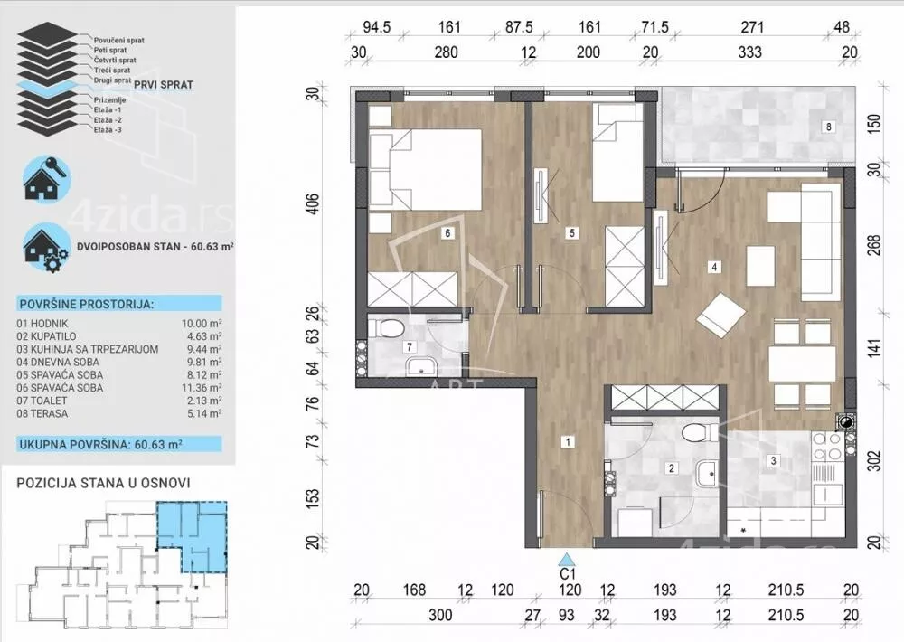 Dvosoban stan | 4zida