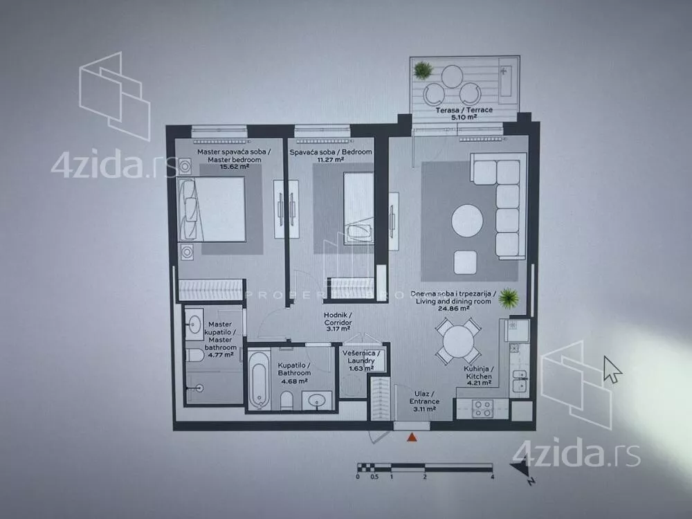 Trosoban stan | 4zida