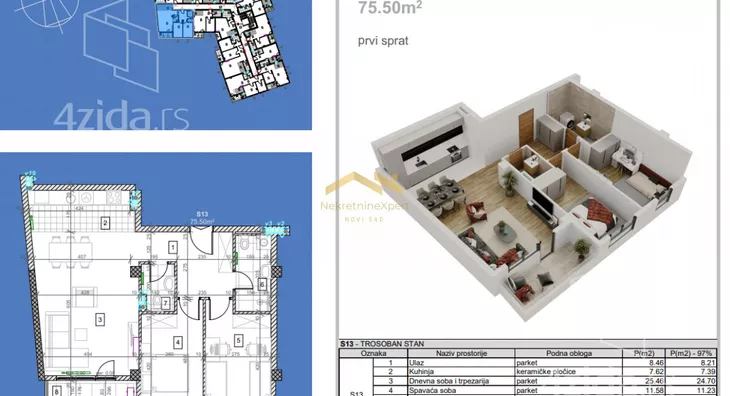 Trosoban stan | 4zida
