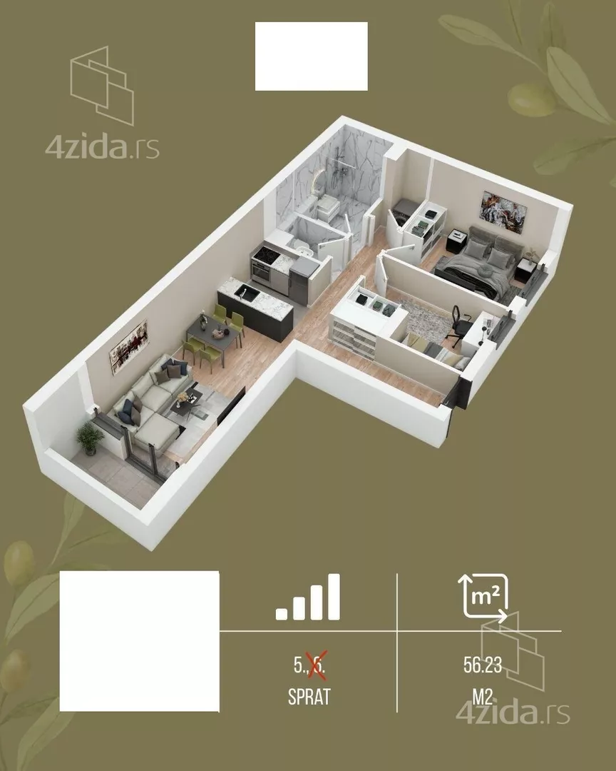 Trosoban stan | 4zida