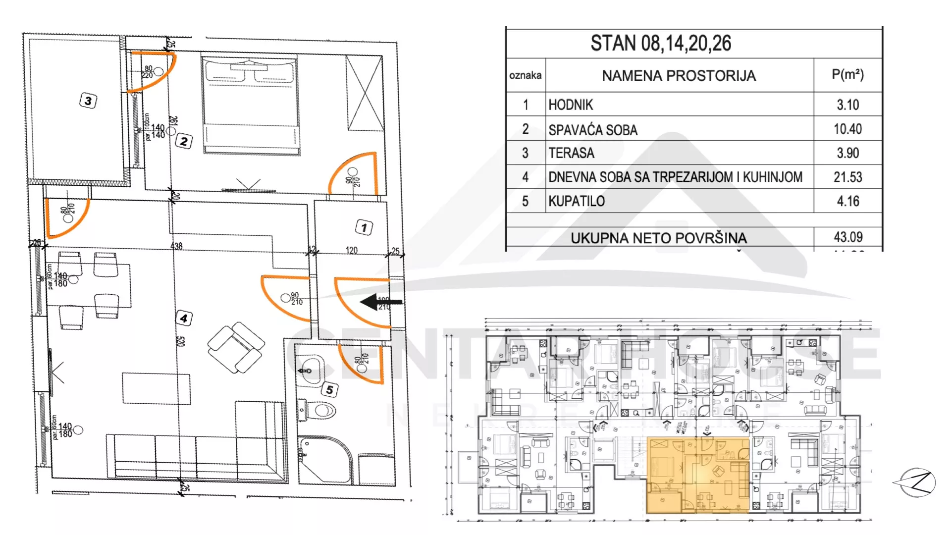 Jednoiposoban stan | 4zida