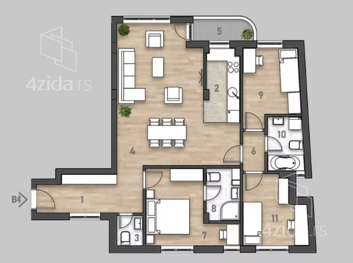 Četvorosoban stan | 4zida