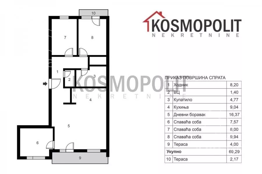Troiposoban stan | 4zida