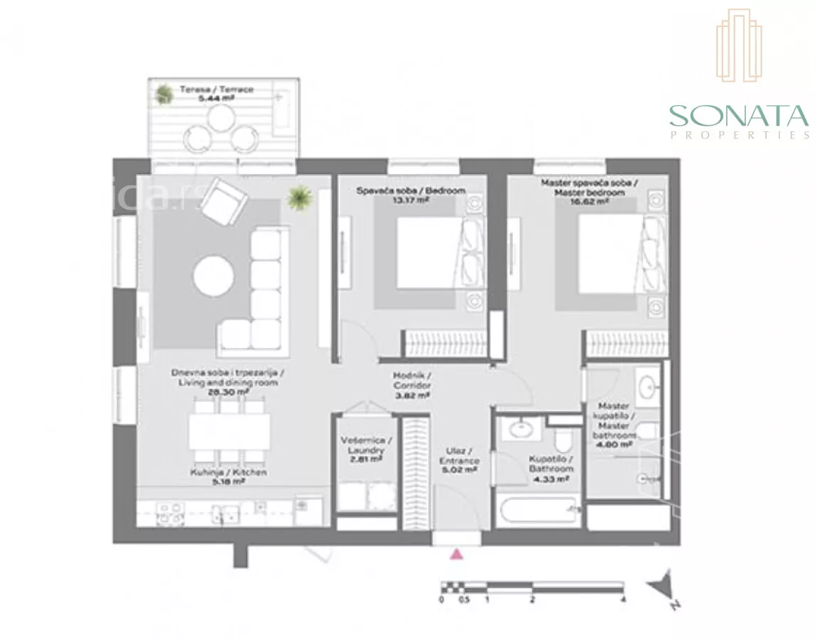 Trosoban stan | 4zida