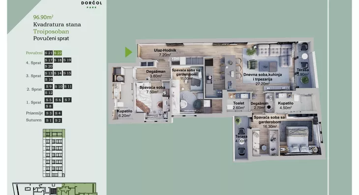 Troiposoban stan | 4zida