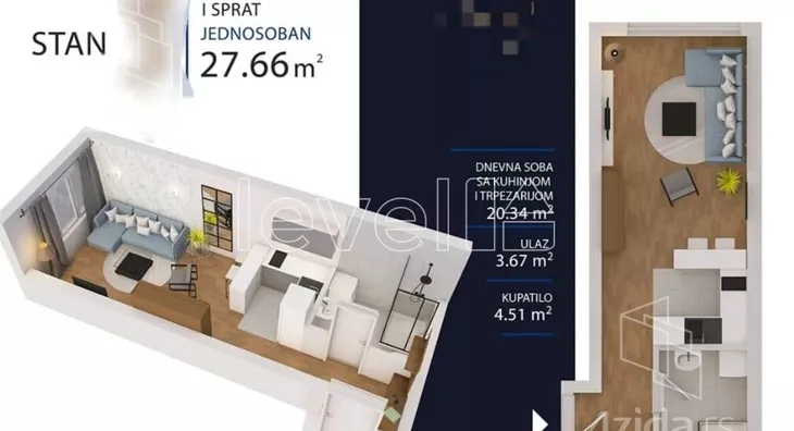 Jednosoban stan | 4zida