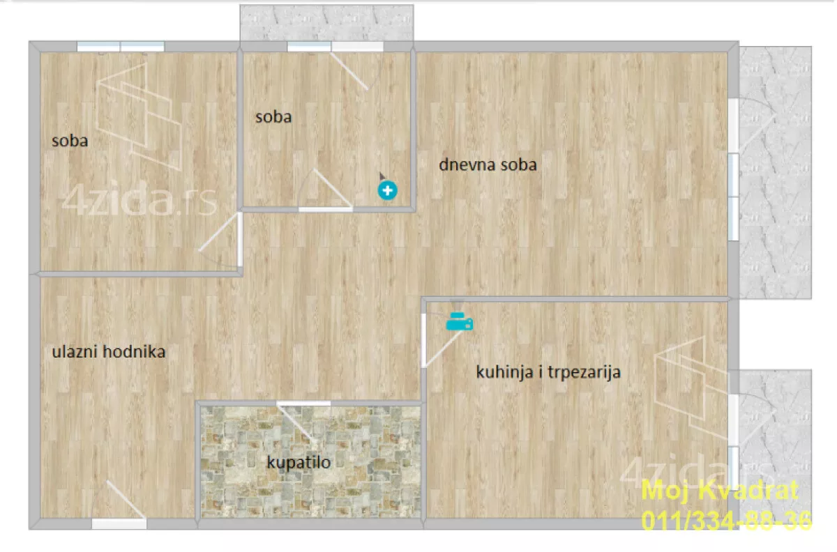 Trosoban stan | 4zida