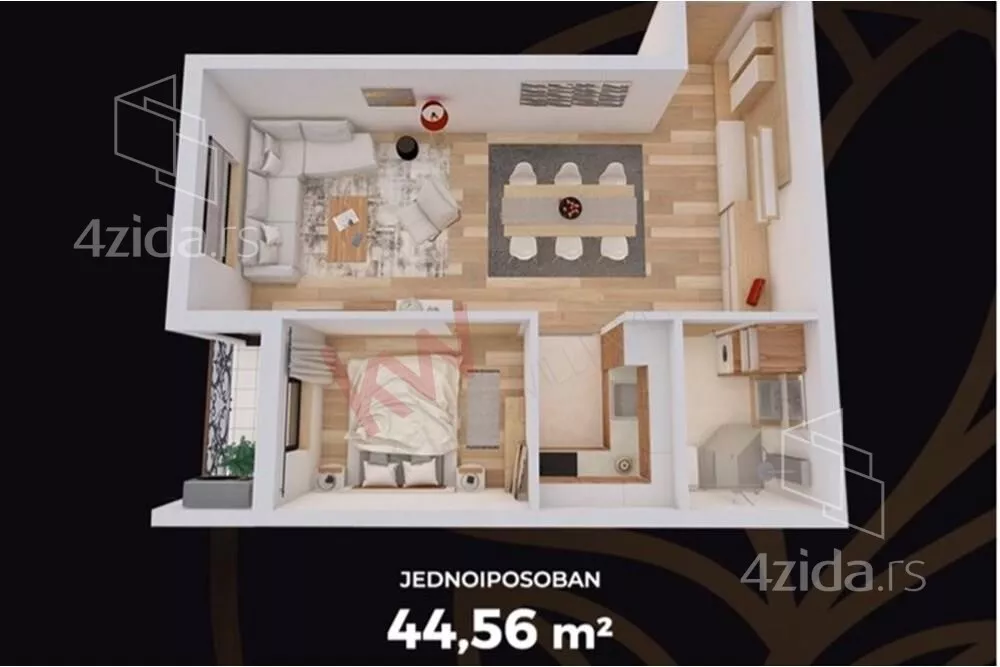 Jednoiposoban stan | 4zida