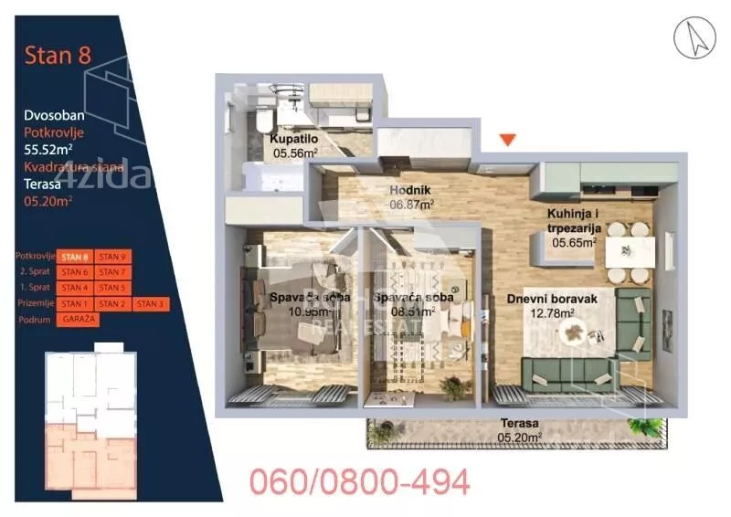 Trosoban stan | 4zida