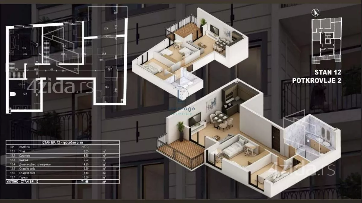 Trosoban stan | 4zida