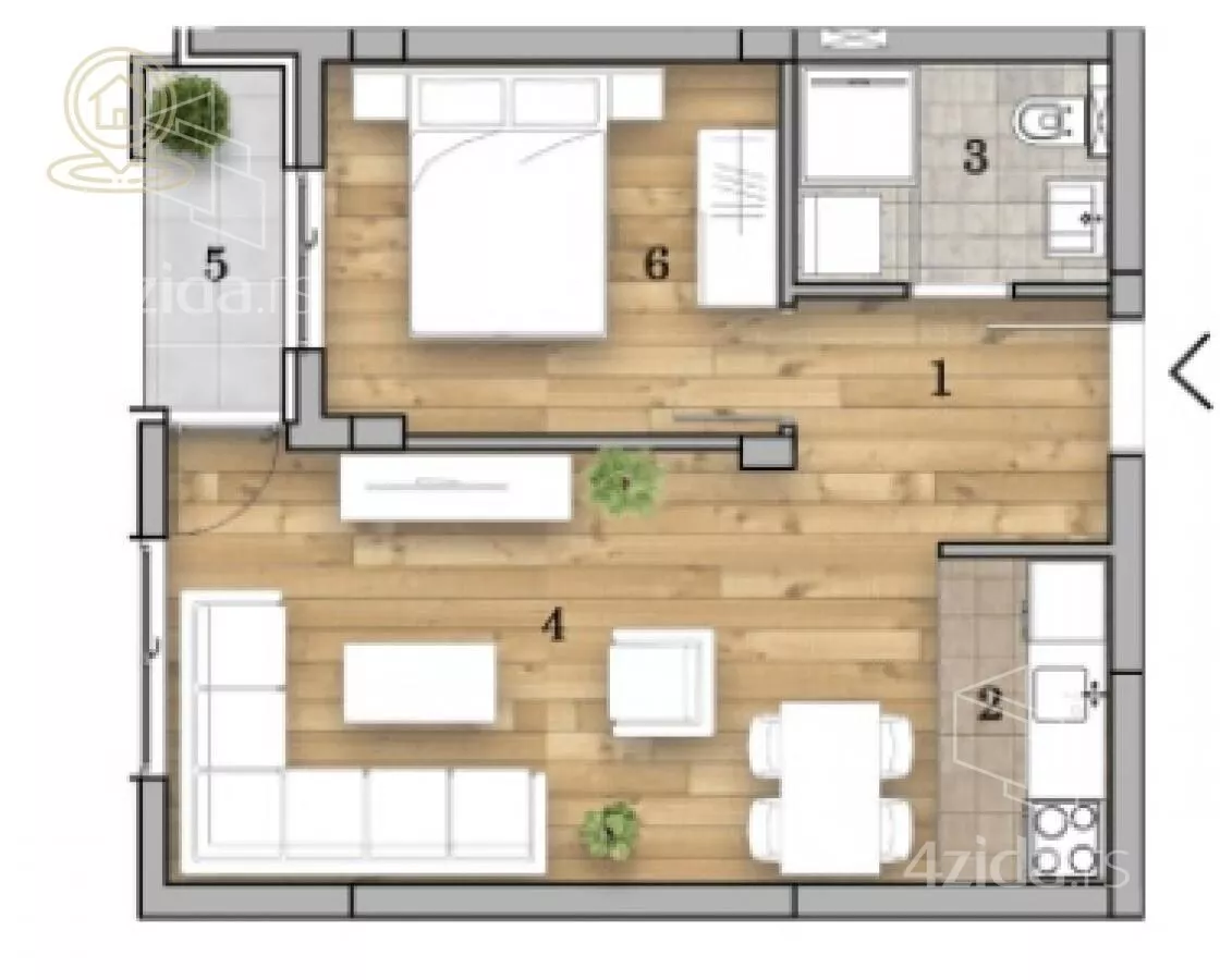 Dvosoban stan | 4zida