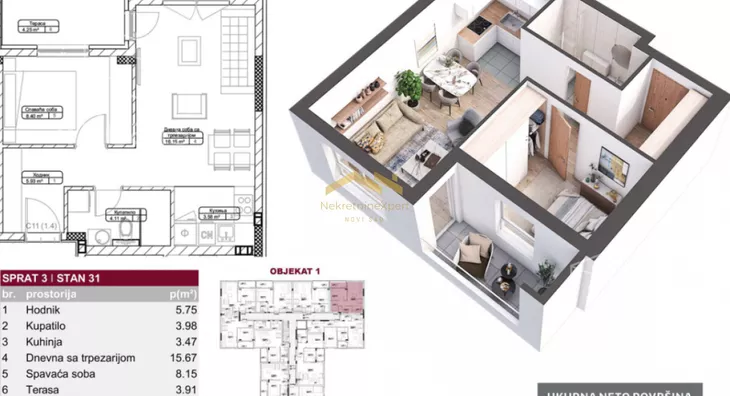 Dvosoban stan | 4zida