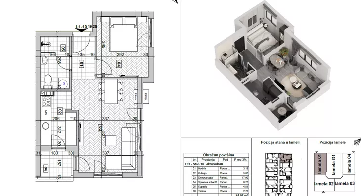 Dvosoban stan | 4zida