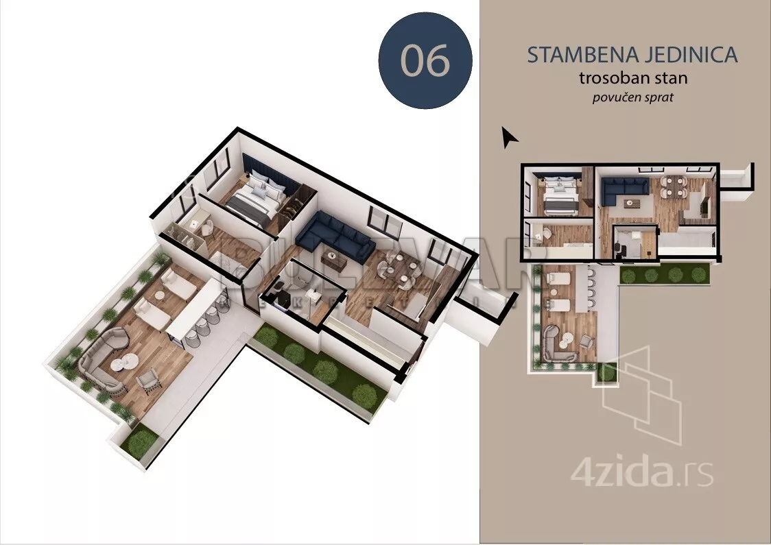 Trosoban stan | 4zida