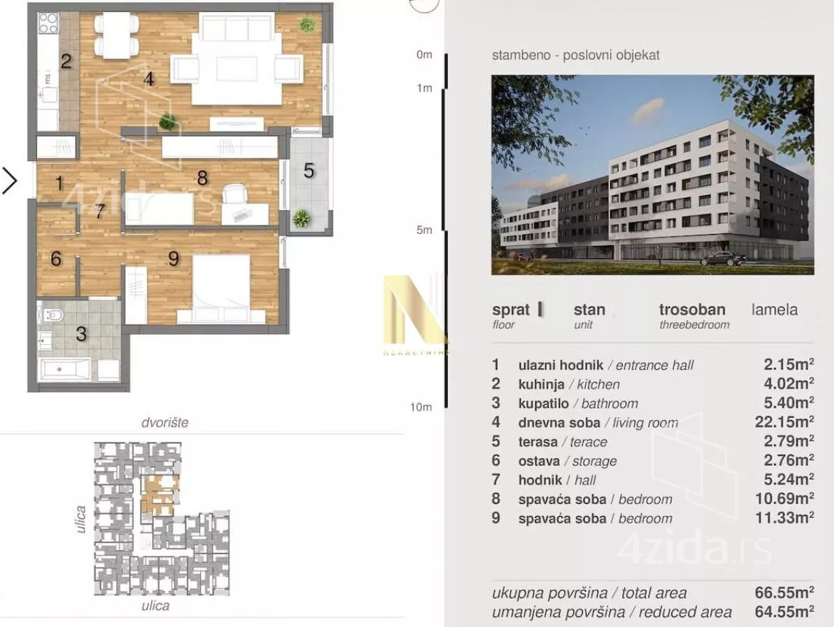 Trosoban stan | 4zida