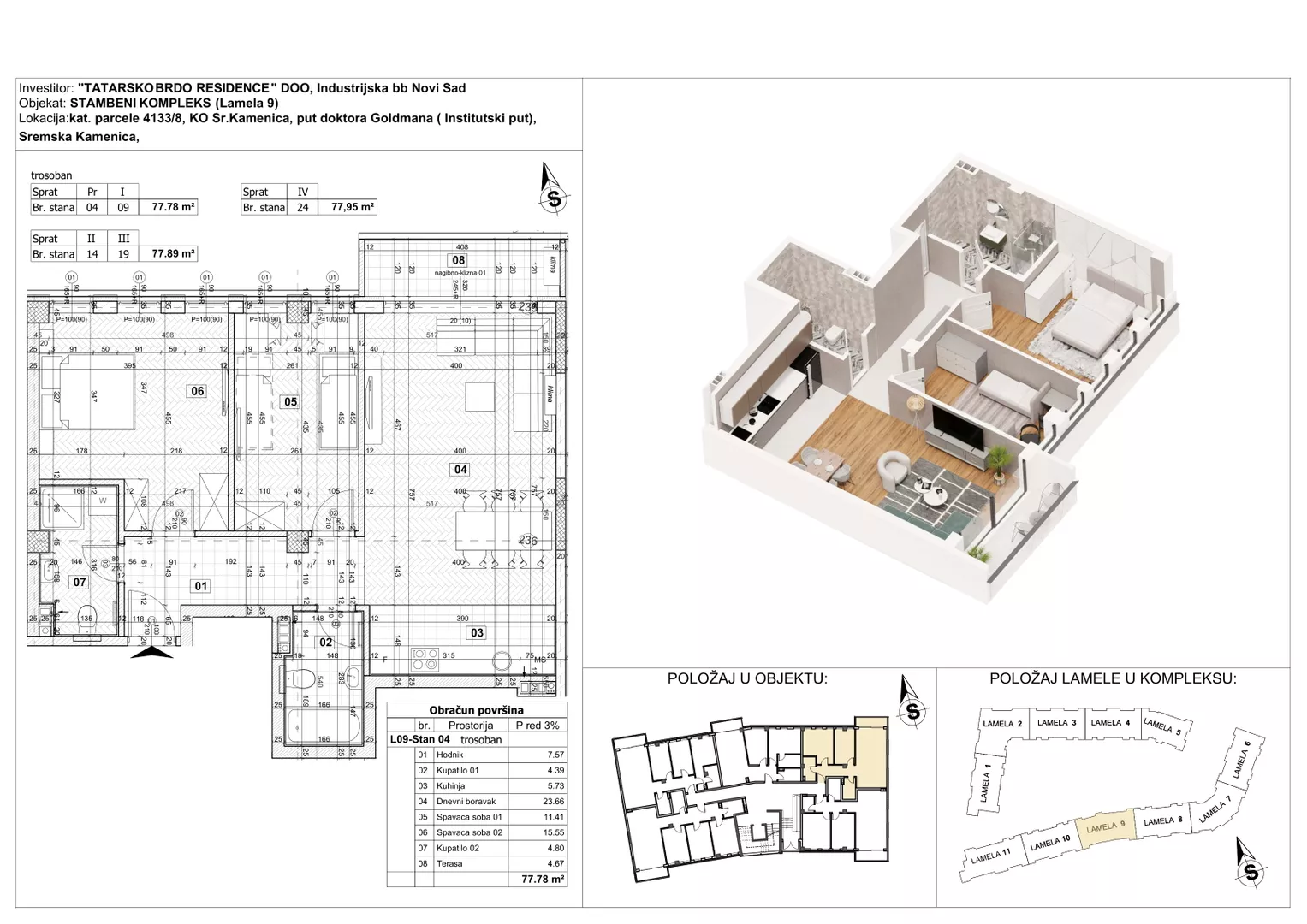 Trosoban stan | 4zida