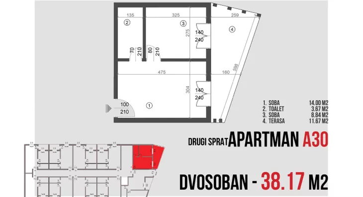 Dvosoban stan | 4zida