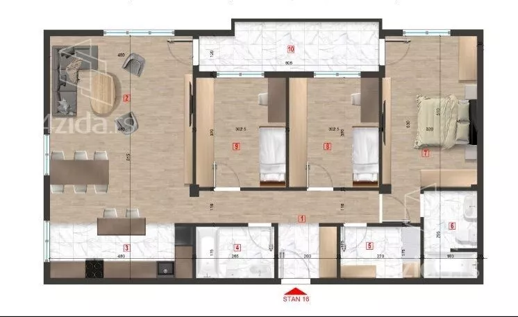 Troiposoban stan | 4zida