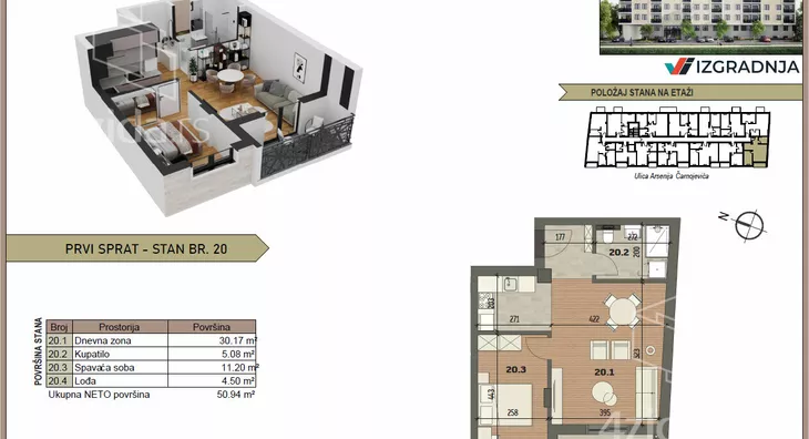 Dvosoban stan | 4zida