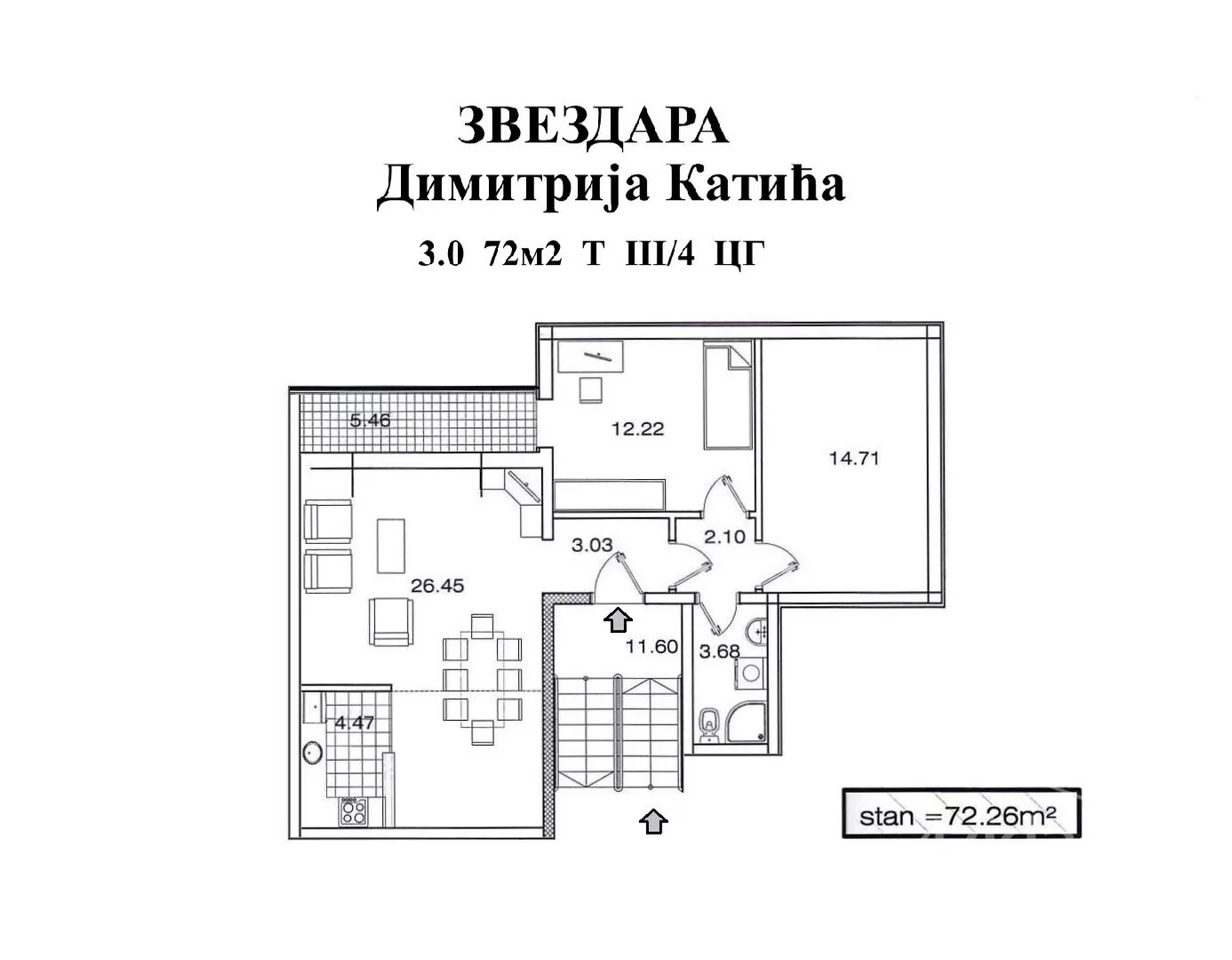 Trosoban stan | 4zida