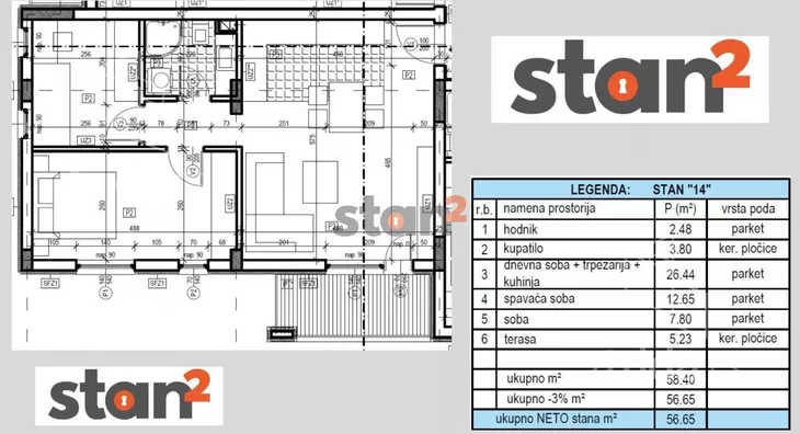 Dvoiposoban stan | 4zida