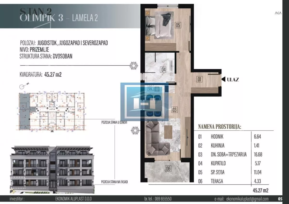Jednosoban stan | 4zida