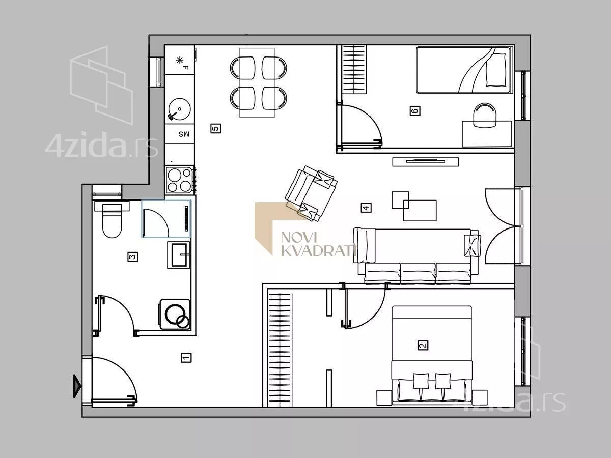 Trosoban stan | 4zida
