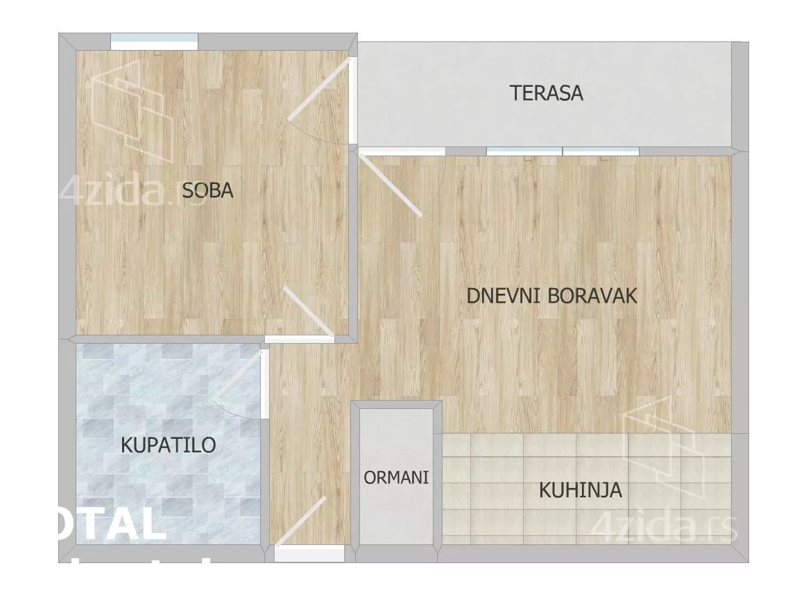 Jednoiposoban stan | 4zida