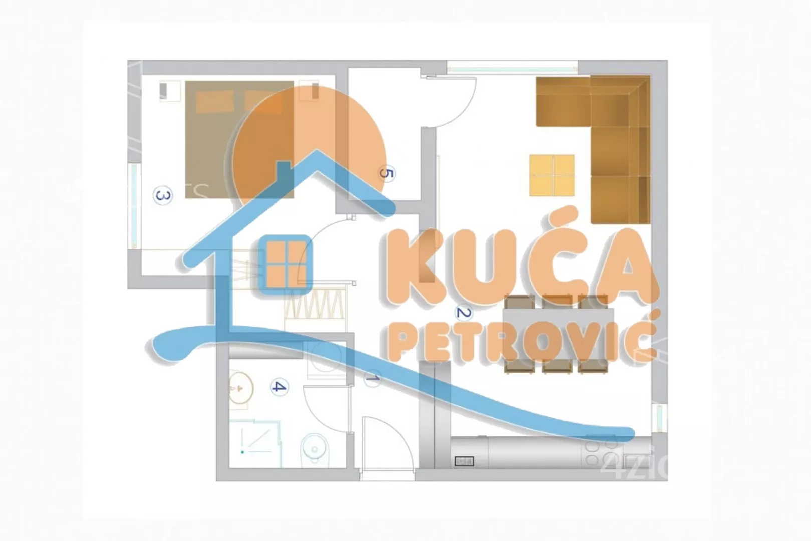 Jednoiposoban stan | 4zida