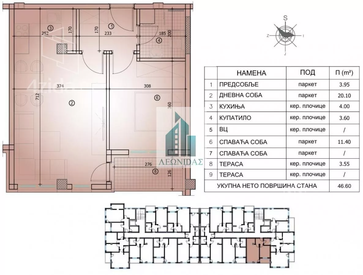 Jednoiposoban stan | 4zida