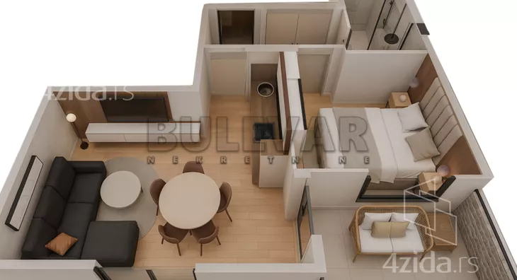 Jednoiposoban stan | 4zida