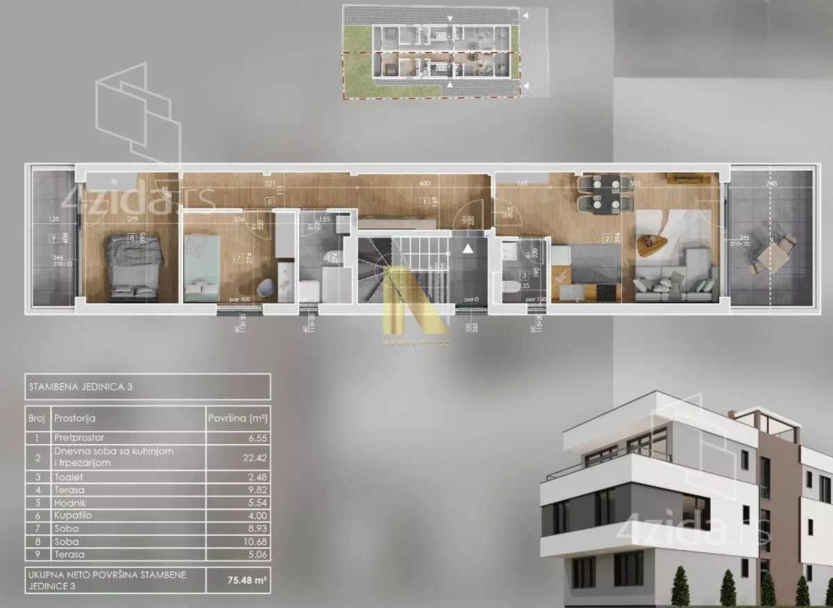 Dvoiposoban stan | 4zida