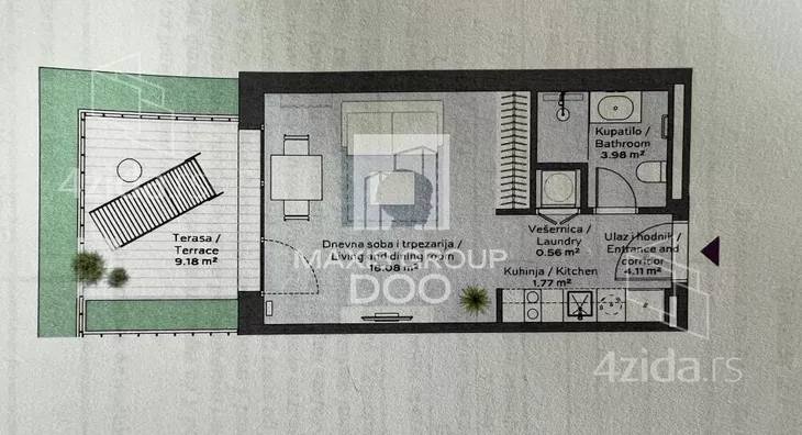 Jednosoban stan | 4zida