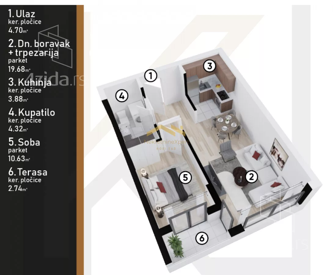 Dvosoban stan | 4zida