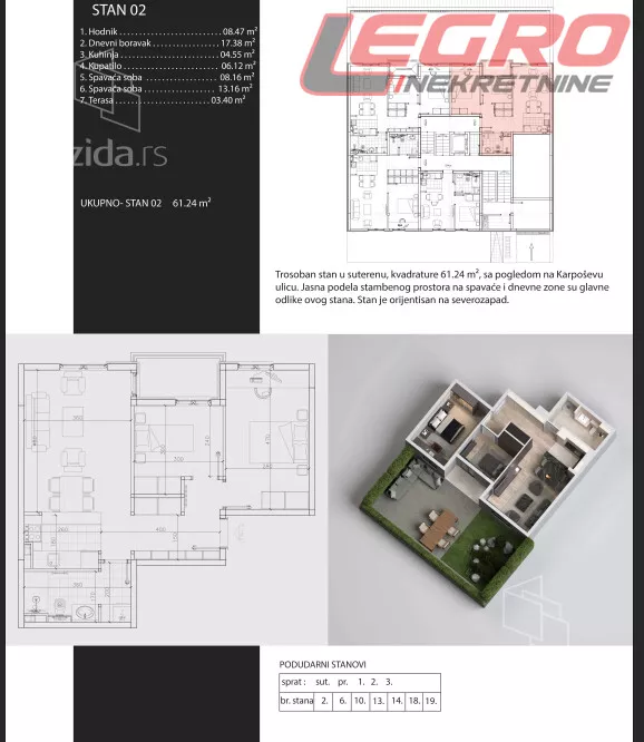 Trosoban stan | 4zida