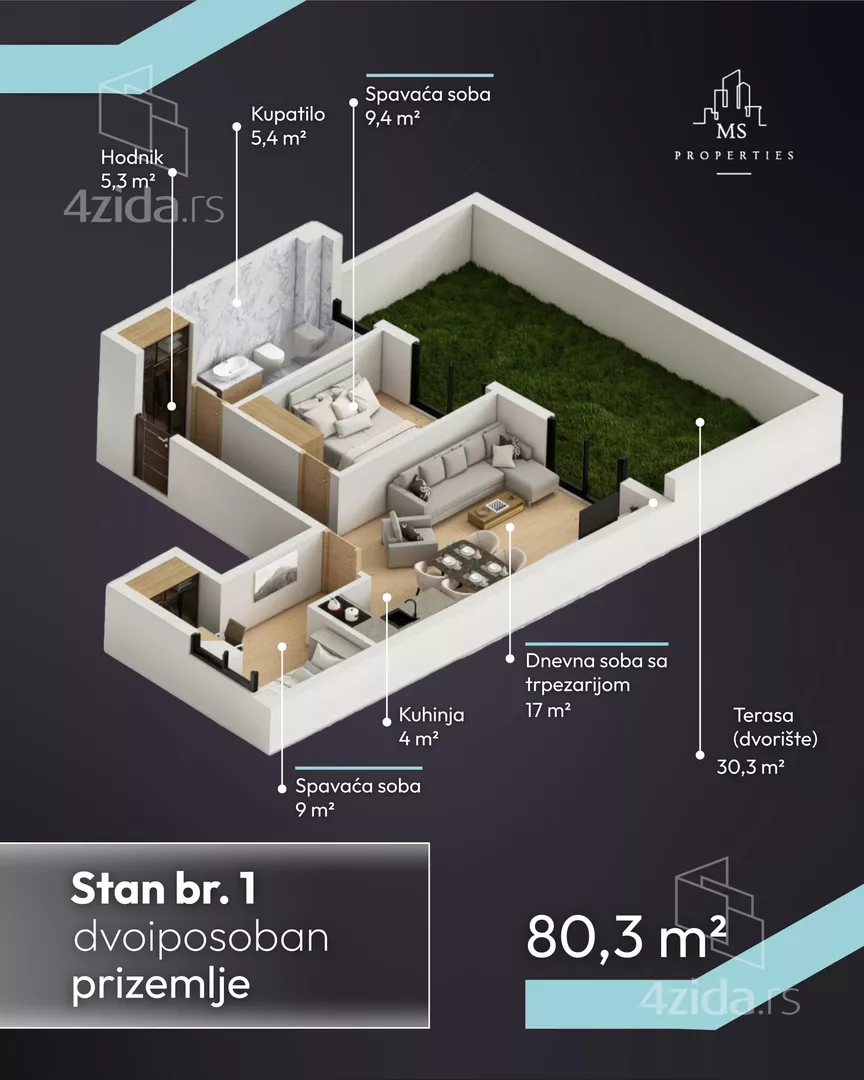 Dvoiposoban stan | 4zida