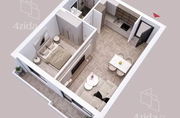 Jednoiposoban stan | 4zida