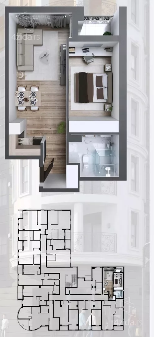 Jednoiposoban stan | 4zida