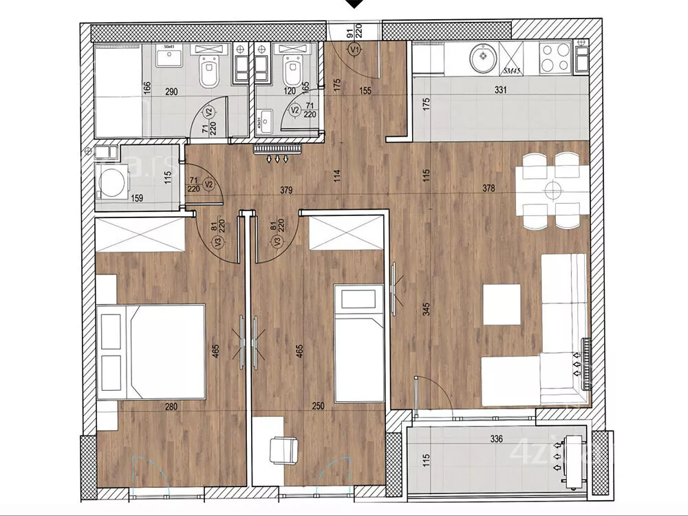 Trosoban stan | 4zida